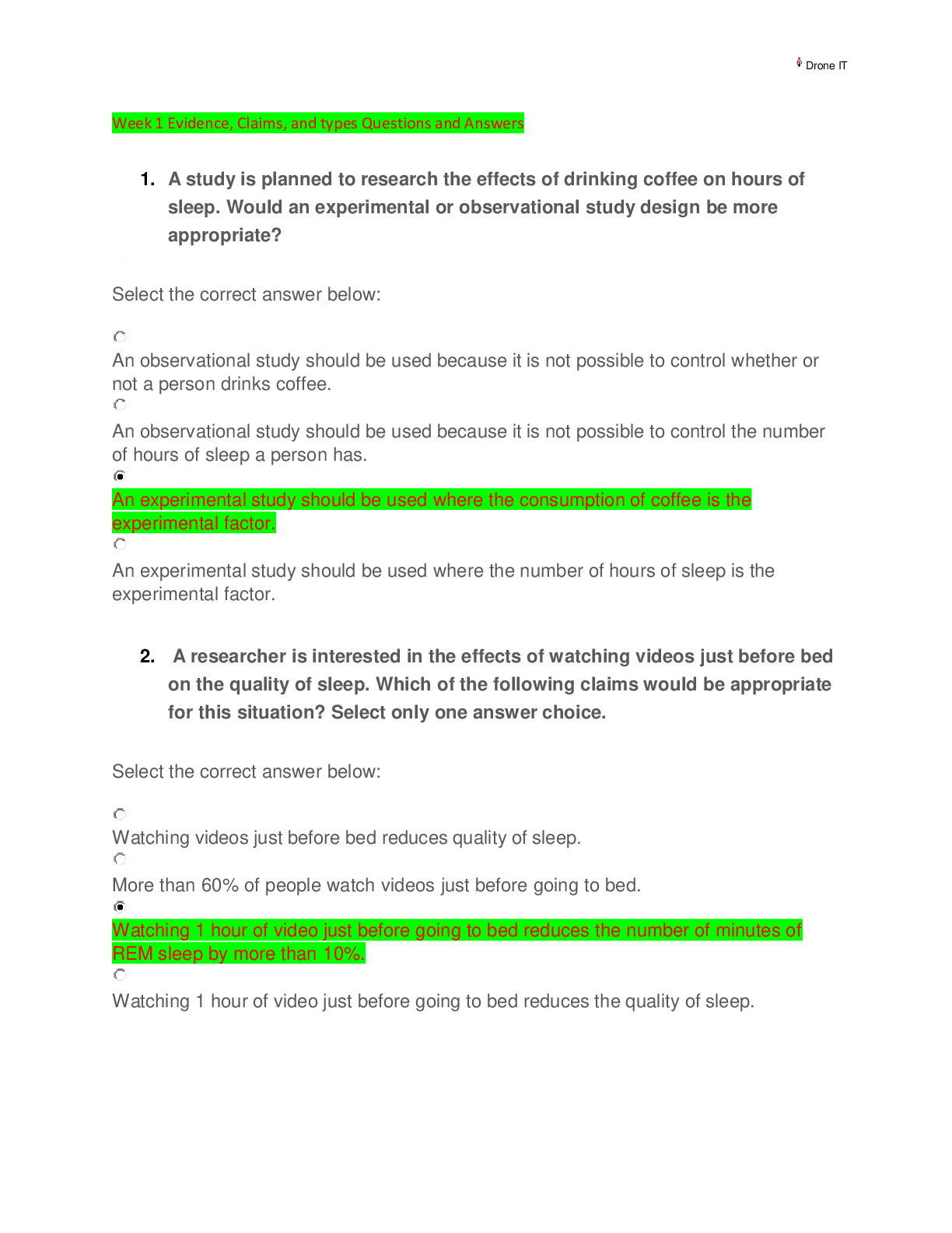Preview image for |SOLVED| WK 1 Quiz- Evidence Claims and types - MATH-225: Statistical Reasoning for the Health Sciences-Questions and Answers